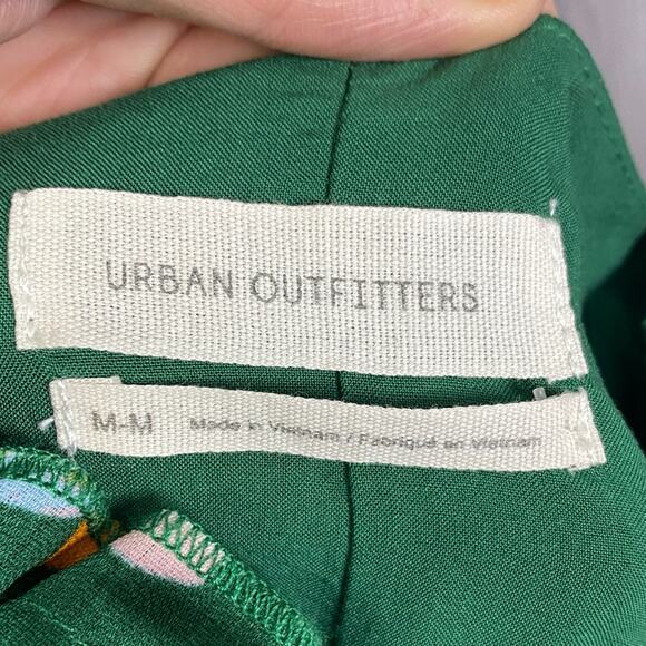 Urban Outfitters April Tie-Back Floral Green Midi Dress Women's Medium - Picture 5 of 8